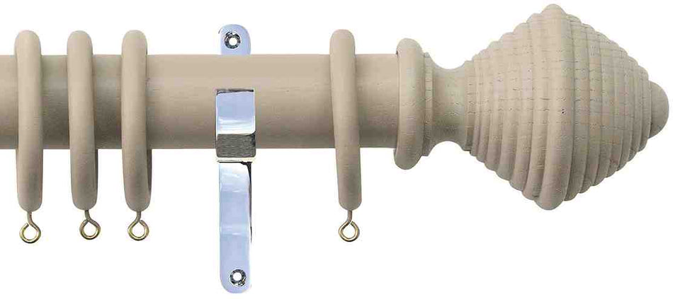 Jones Seychelles 40mm Handcrafted Pole Truffle, Chrome, Hive