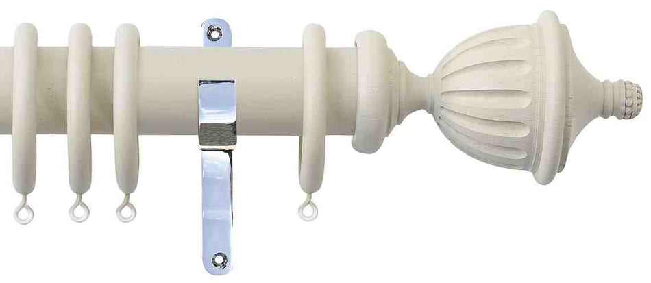 Jones Seychelles 40mm Handcrafted Pole Sand, Chrome, Fluted Urn
