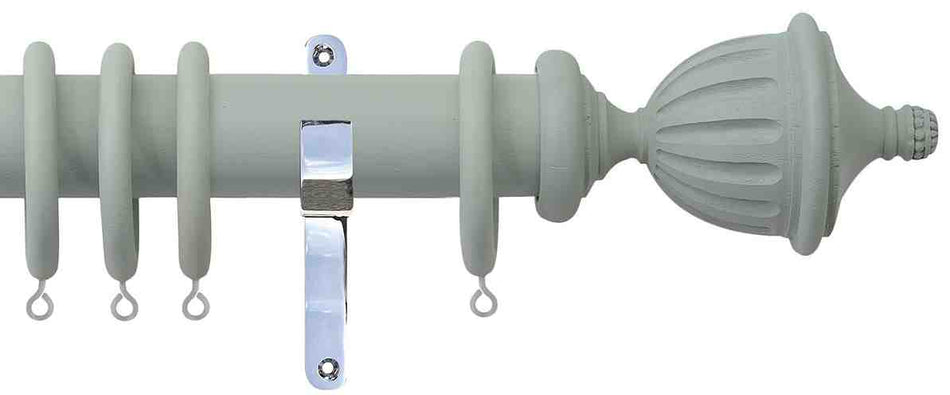 Jones Seychelles 40mm Handcrafted Pole Haze, Chrome, Fluted Urn