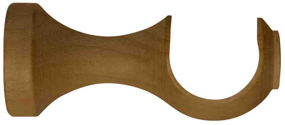 Renaissance Natur Shades 50mm Wood Curtain Pole Bracket, Mid Oak