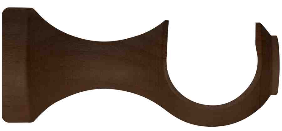 Renaissance Natur Shades 50mm Wood Curtain Pole Bracket, Dark Oak