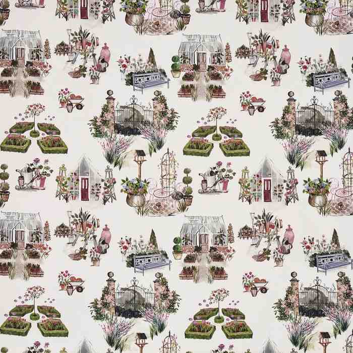 Prestigious Textiles English Garden Potting Shed Bluebell Fabric