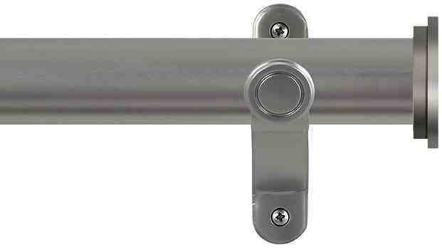 Renaissance Spectrum 35mm Eyelet Curtain Pole Titanium, Fynn Endcap