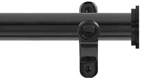 Renaissance Spectrum 50mm Eyelet Curtain Pole Black Nickel, Fynn Endcap