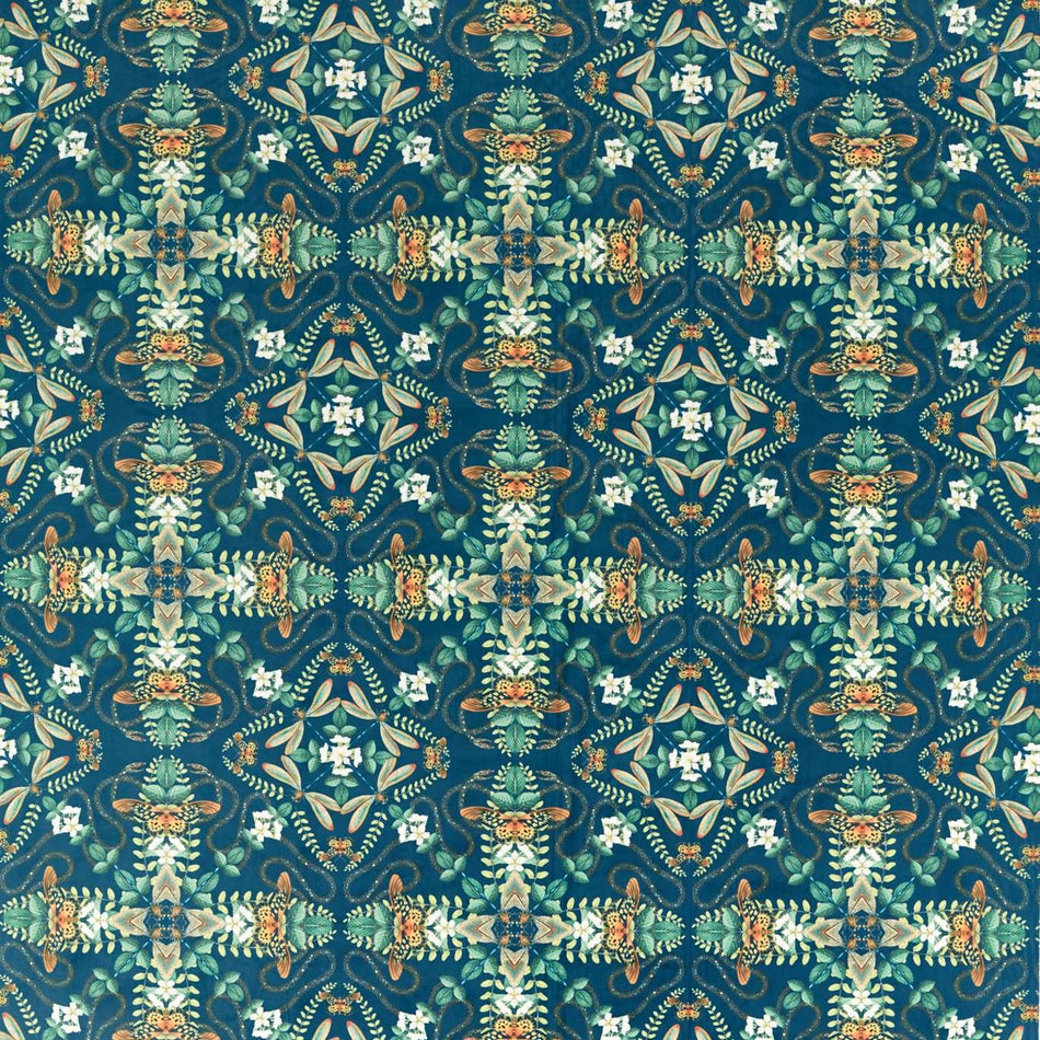 Clarke & Clarke Wedgwood Emerald Forest Midnight Velvet Fabric