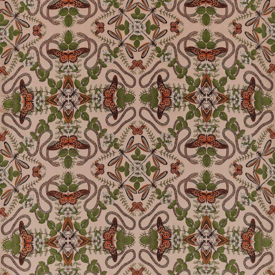 Clarke & Clarke Wedgwood Emerald Forest Blush Jacquard Fabric