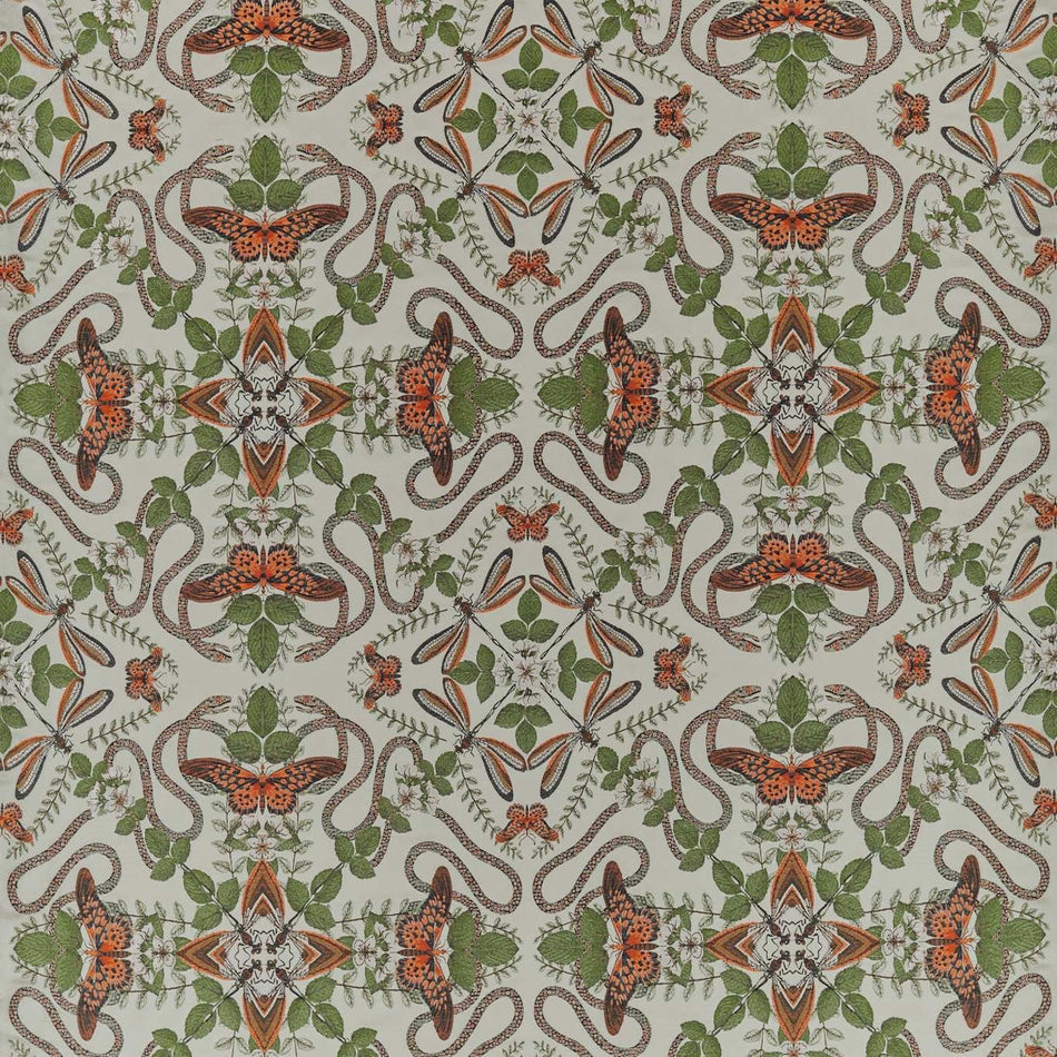 Clarke & Clarke Wedgwood Emerald Forest Smoke Jacquard Fabric