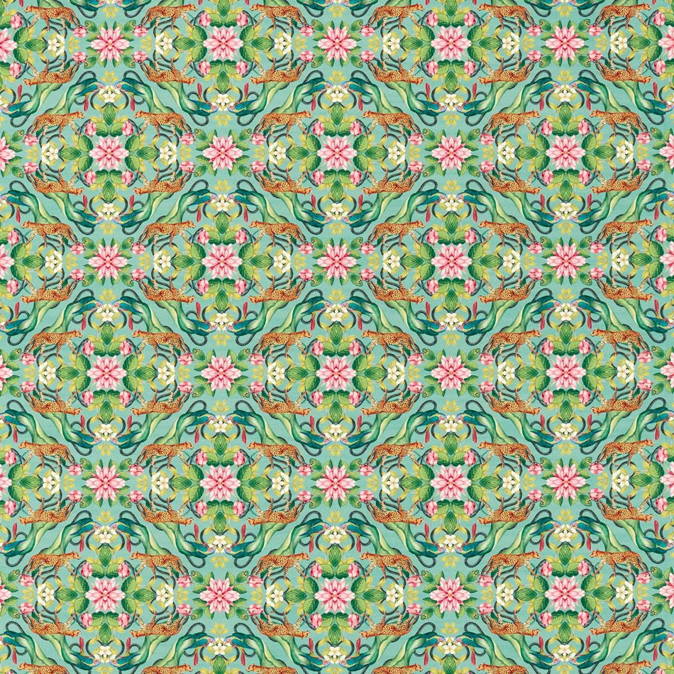 Clarke & Clarke Wedgwood Menagerie Aqua Fabric