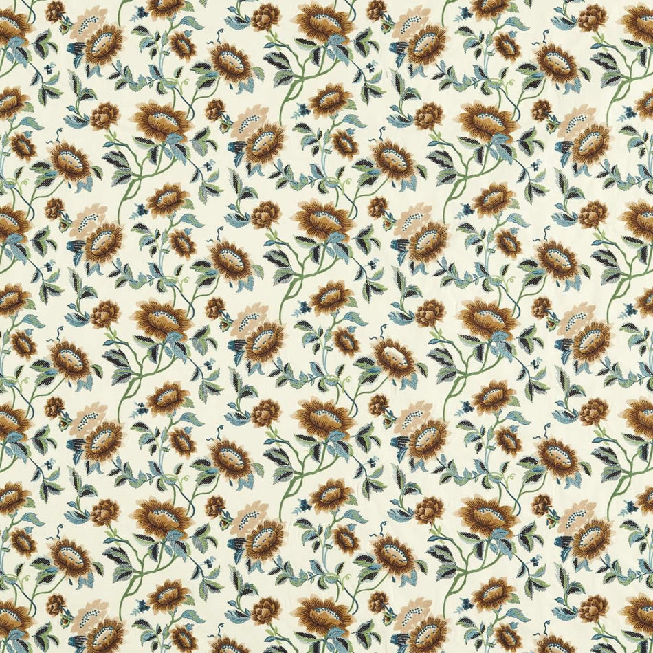 Clarke & Clarke Wedgwood Tonquin Ivory/Chartreuse Embroidery Fabric