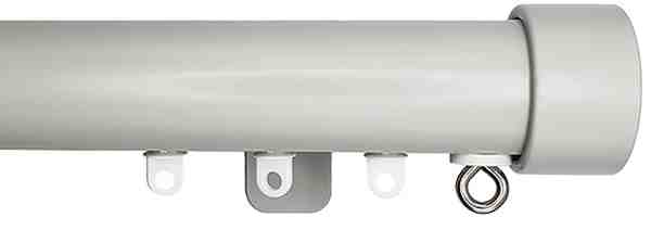 Cameron Fuller System Round38 Straight Curtain Track Endcap Ash