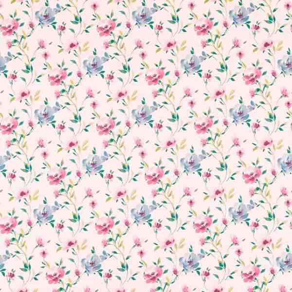 Studio G Floral Flourish Serena Damson Fabric