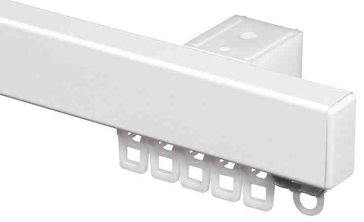 Renaissance Heavy Duty H-Section Aluminium Curtain Track, White
