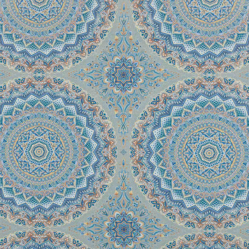 Beaumont Textiles Persia Quetta Marine Blue Fabric