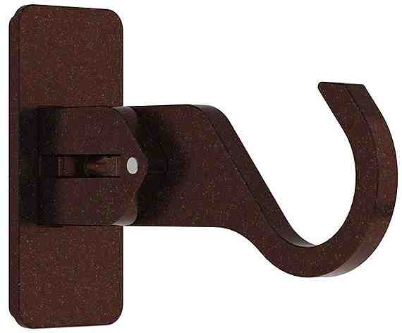 Arc 25mm Metal Adjustable End Bracket, Bronze