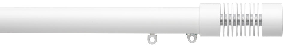 Silent Gliss Metropole 30mm 7610 White Groove Cylinder Finial