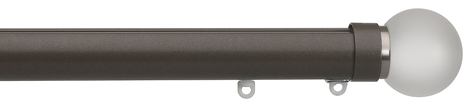 Silent Gliss Metropole 30mm 7610 Bronze Clear Ball Finial