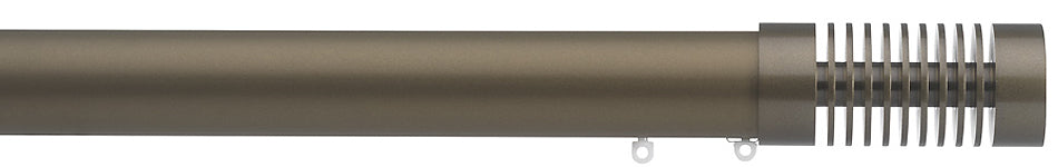 Silent Gliss Metropole 30mm 7610 Antique Bronze Groove Cylinder Finial