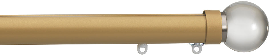 Silent Gliss Metropole 30mm 7610 Sand Clear Ball Finial