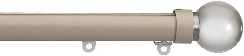 Silent Gliss Metropole 30mm 7610 Taupe Clear Ball Finial