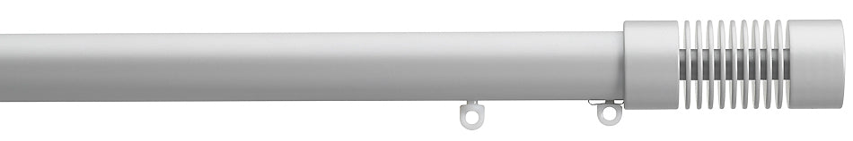 Silent Gliss Metropole 30mm 7610 Anodic Grey Groove Cylinder Finial