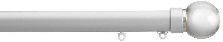 Silent Gliss Metropole 30mm 7610 Anodic Grey Clear Ball Finial