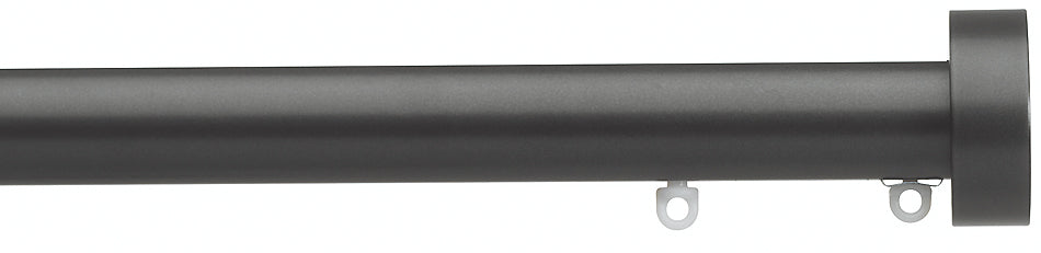 Silent Gliss Metropole 30mm 7610 Charcoal Design Endcap Finial