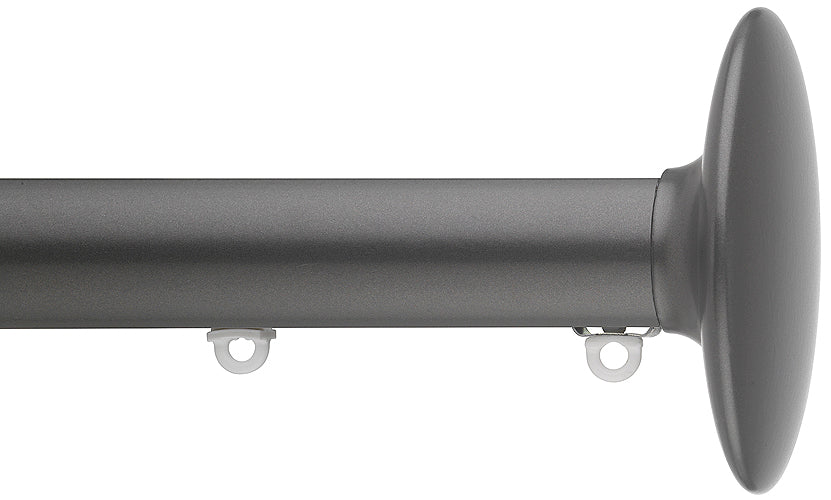 Silent Gliss Metropole 30mm 7610 Charcoal Ellipse Finial