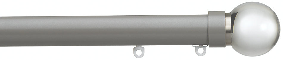 Silent Gliss Metropole 30mm 7610 Slate Grey Clear Ball Finial