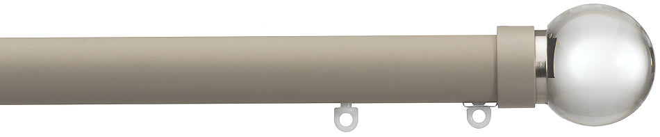 Silent Gliss Metropole 30mm 7610 Ochre Clear Ball Finial