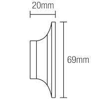 Silent Gliss Metropole 30mm 7610 White Taper Finial
