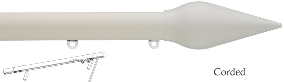 Silent Gliss Corded Metropole 30mm 7630 Ecru Spear Finial