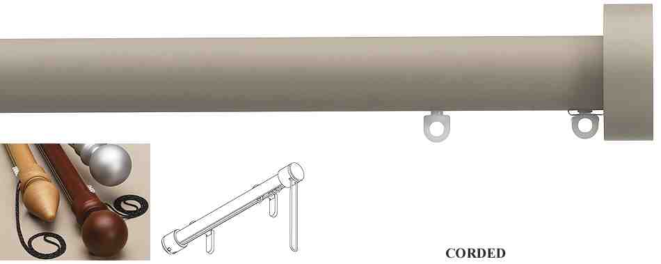 Silent Gliss Corded Metropole 30mm 7630 Ochre Design Endcap Finial