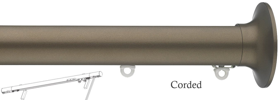 Silent Gliss Corded Metropole 30mm 7630 Antique Bronze Taper Finial