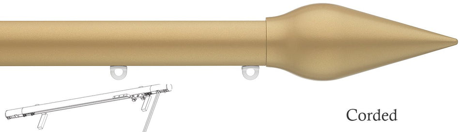 Silent Gliss Corded Metropole 30mm 7630 Sand Spear Finial