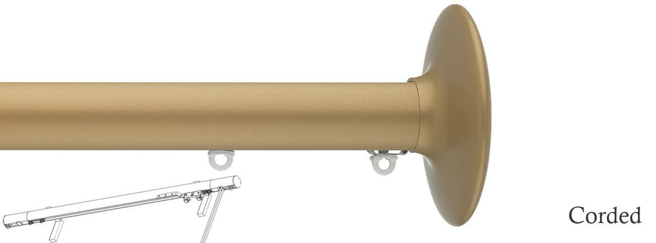 Silent Gliss Corded Metropole 30mm 7630 Sand Ellipse Finial