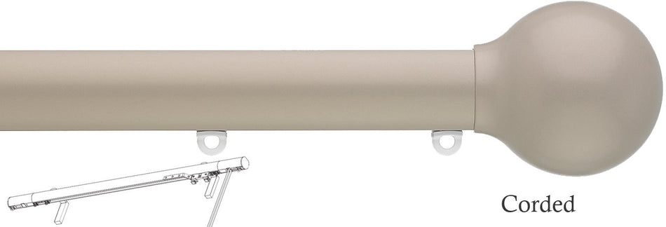 Silent Gliss Corded Metropole 30mm 7630 Taupe Ball End Finial