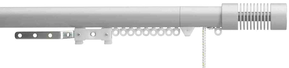 Silent Gliss Corded Metropole 30mm 7630 Anodic Grey Groove Cylinder Finial