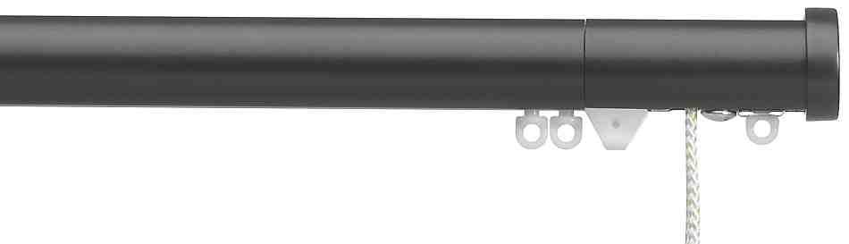 Silent Gliss Corded Metropole 30mm 7630 Charcoal Stud Endcap Finial