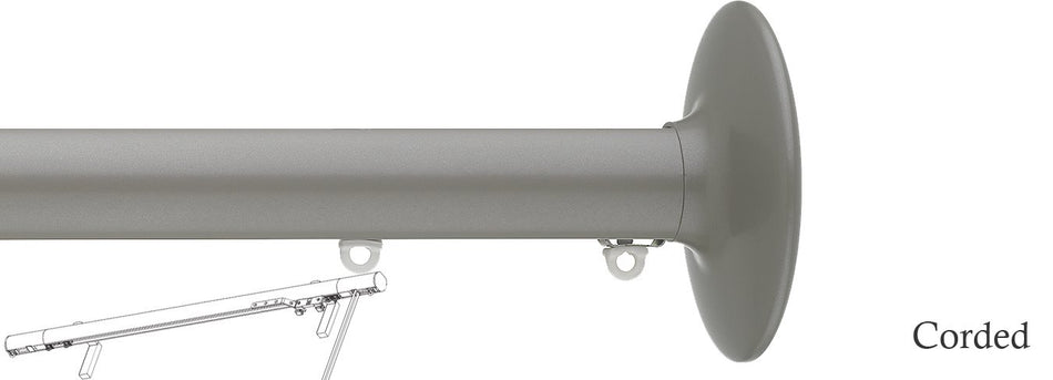 Silent Gliss Corded Metropole 30mm 7630 Slate Grey Ellipse Finial