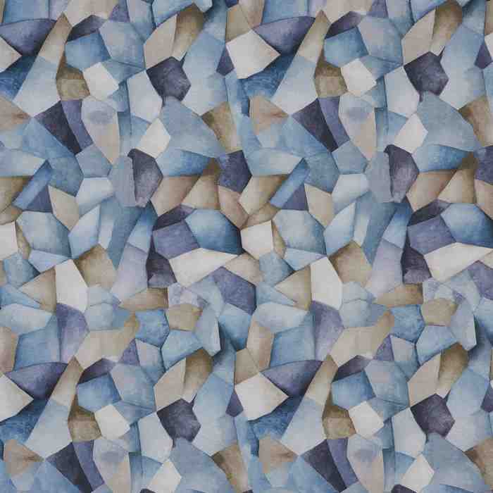 Prestigious Textiles Perspective Statue Indigo Fabric