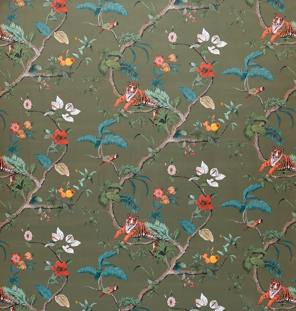 Ashley Wilde Tahiti Bengal Olive Fabric