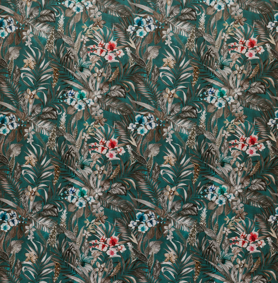Ashley Wilde Tahiti Kew Teal Fabric