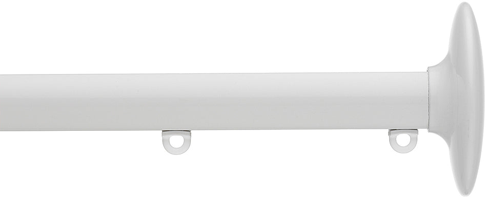 Silent Gliss Metropole 23mm 7600 White Ellipse Finial