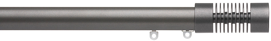 Silent Gliss Metropole 23mm 7600 Gun Metal Groove Cylinder Finial