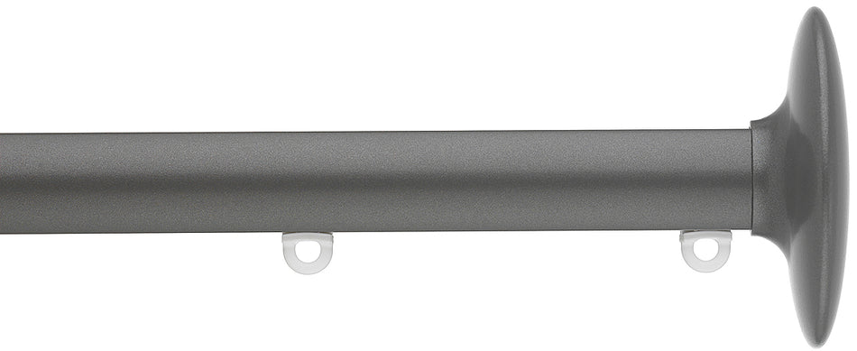 Silent Gliss Metropole 23mm 7600 Gun Metal Ellipse Finial