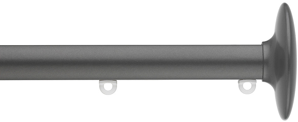 Silent Gliss Metropole 23mm 7600 Charcoal Ellipse Finial