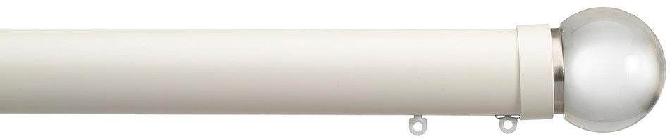 Silent Gliss Metropole 50mm 7620 Ecru Clear Ball Finial