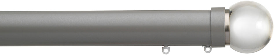 Silent Gliss Metropole 50mm 7620 Slate Grey Clear Ball Finial