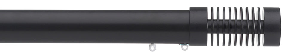 Silent Gliss Metropole 50mm 7620 Black Groove Cylinder Finial