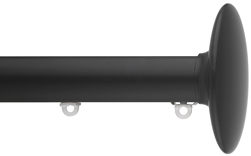 Silent Gliss Metropole 50mm 7620 Black Ellipse Finial